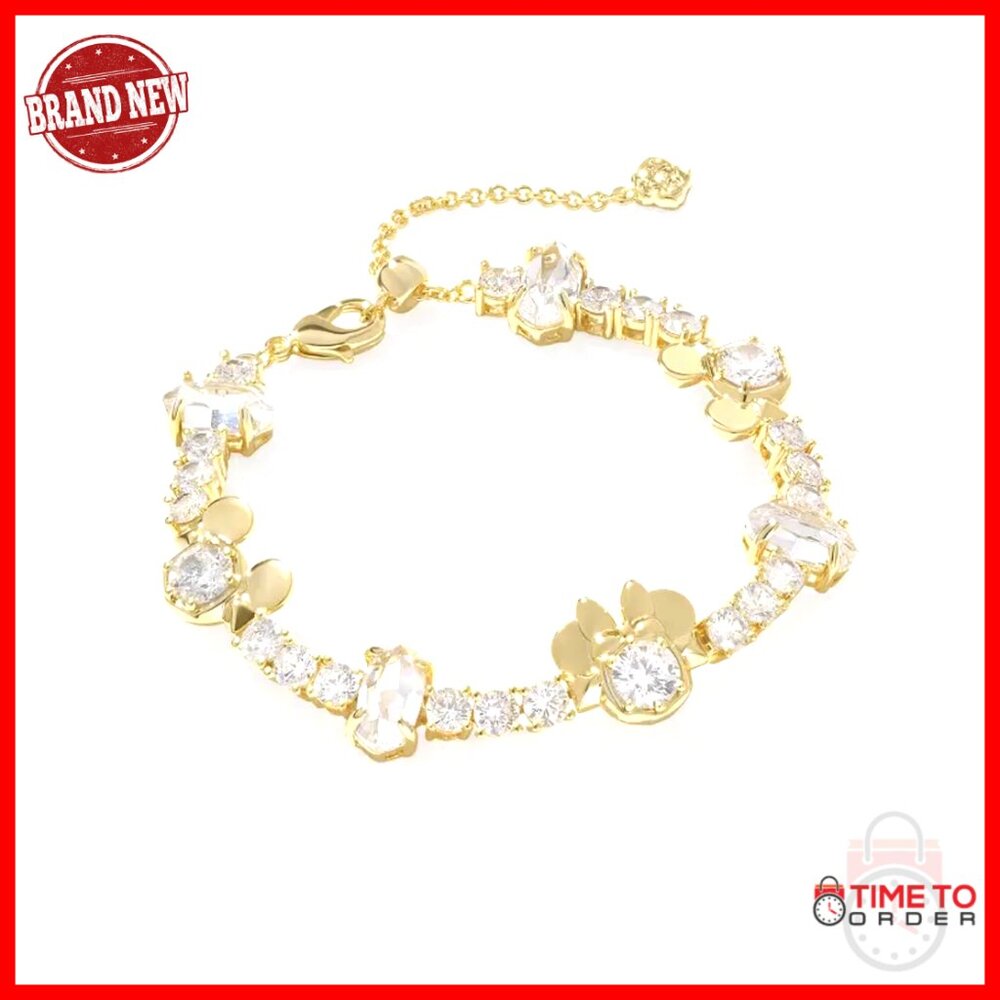 White Crystal Tennis Bracelet Elegant Whimsical Disney Fashion Jewelry